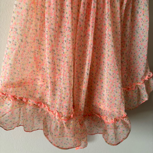 Victoria’s Secret Peek-a-boo Sheer Ruffle Babydoll Cami V Neck Lingerie Tank - Picture 8 of 13